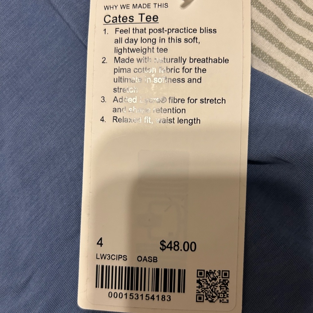 lululemon athletica Blue Short Sleeve Tee - Picture 2 of 2